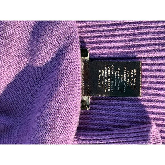 Ann Taylor SZ S Lilac Purple Wool Blend Button Down Cardigan Sweater - Picture 3 of 6